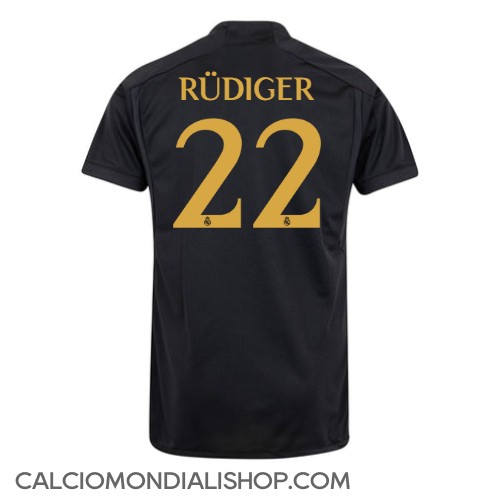Maglie da calcio Real Madrid Antonio Rudiger #22 Terza Maglia 2023-24 Manica Corta